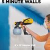 Wagner Spraytech 02419307 FLEXiO 595 Handheld HVLP Paint Sprayer, Sprays Most Unthinned Latex, Includes Two Nozzles - iSpray & Detail Finish Nozzle, Complete Adjustability, Lightweight Design