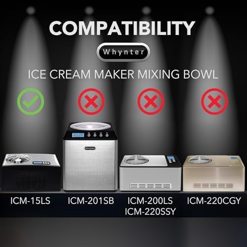 Whynter Ice Cream Maker Machine 1.6 Qt. Automatic with Built-In Compressor, LCD Digital Display & Timer, No Pre-Freezing, ICM-15LS, Stainless Steel280 Whynter Ice Cream Maker Machine 1.6 Qt. Automatic with Built-In Compressor, LCD Digital Display & Timer, No Pre-Freezing, ICM-15LS, Stainless Steel