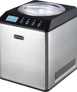 Whynter Ice Cream Maker Machine Automatic 2.1 Qt. Upright with Built-In Compressor, LCD Digital Display & Timer, No Pre-Freezing, ICM-201SB, Stainless Steel