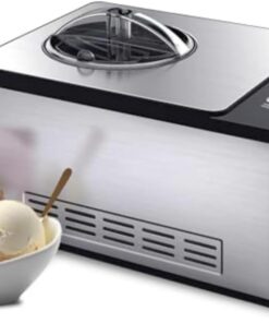 Whynter Ice Cream Maker Machine Automatic 2.1 Qt. with Built-In Compressor, LCD Digital Display & Timer, No Pre-Freezing, ICM-200LS, Stainless Steel