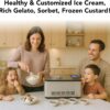 Whynter Ice Cream Maker Machine Automatic 2.1 Qt. with Built-In Compressor, LCD Digital Display & Timer, No Pre-Freezing, ICM-200LS, Stainless Steel