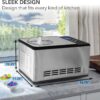 Whynter Ice Cream Maker Machine & Yogurt Automatic 2 Qt. with Built-In Compressor, LCD Digital Display & Timer, No Pre-Freezing, ICM-220SSY, Stainless Steel Whynter Ice Cream Maker Machine & Yogurt Automatic 2 Qt. with Built-In Compressor, LCD Digital Display & Timer, No Pre-Freezing, ICM-220SSY, Stainless Steel