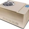 Whynter Ice Cream Maker Machine & Yogurt Automatic 2 Qt. with Built-in Compressor, LCD Digital Display & Timer, No Pre-Freezing, ICM-220CGY, Champagne Gold
