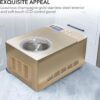 Whynter Ice Cream Maker Machine & Yogurt Automatic 2 Qt. with Built-in Compressor, LCD Digital Display & Timer, No Pre-Freezing, ICM-220CGY, Champagne Gold