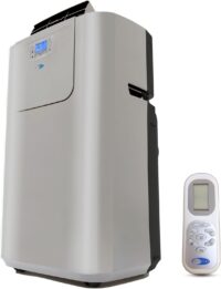 Whynter Portable Air Conditioner 12,000 BTU & Heater with Dual Hose Dehumidifier & Cooling Fan for 400 Sq Ft Rooms, Includes AC Unit Window Kit Elite ARC-122DHP (7,000 SACC), Silver