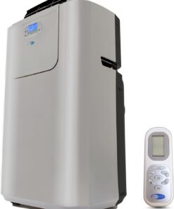 Whynter Portable Air Conditioner 12,000 BTU with Dual Hose Dehumidifier & Cooling Fan for 400 Sq Ft Rooms, Includes AC Unit Window Kit Elite ARC-122DS (7,000 SACC), Silver