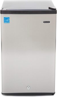 Whynter Upright Freezer with Lock, 3 Cu. Ft. Small Freezer Mini Freezer for Bedrooms, Dorms, Garages, Offices CUF-301SS, Stainless Steel, Energy Star