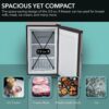 Whynter Upright Freezer with Lock, 3 Cu. Ft. Small Freezer Mini Freezer for Bedrooms, Dorms, Garages, Offices CUF-301SS, Stainless Steel, Energy Star