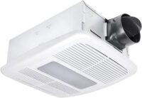breez Delta Electronics RAD80LED BreezRadiance 80 CFM Bathroom Exhaust Fan LED Dimmable Light with Heater