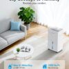 1,500 Sq. Ft Dehumidifier for Basement, 21 Pints Dehumidifiers for Home with Drain Hose, Quiet Operation, Smart Humidity Control, Auto Defrost, 24H Timer, Portable for Bedroom, RV, Bathroom