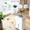 1,500 Sq. Ft Dehumidifier for Basement, 21 Pints Dehumidifiers for Home with Drain Hose, Quiet Operation, Smart Humidity Control, Auto Defrost, 24H Timer, Portable for Bedroom, RV, Bathroom