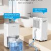 1,500 Sq. Ft Dehumidifier for Basement, 21 Pints Dehumidifiers for Home with Drain Hose, Quiet Operation, Smart Humidity Control, Auto Defrost, 24H Timer, Portable for Bedroom, RV, Bathroom