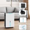 1500 Sq. ft Dehumidifier for Basement and Large Room, 21 Pints Dehumidifiers for Home with Drain Hose, Intelligent Humidity Control, 3 Modes, 24H Timer, Ideal for RV, Bathroom, Bedroom