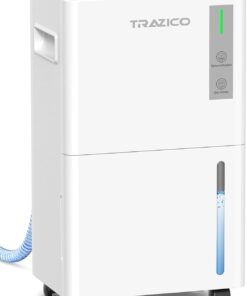 1500 Sq.ft Dehumidifier for Basement, Trazico 21 Pint Quiet Dehumidifiers for Home with Drain Hose, Smart Humidity Control, 3 Modes, 24H Timer, Auto Defrost, for Large Room, Bedroom, and Bathroom