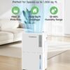 1500 Sq.ft Dehumidifier for Basement, Trazico 21 Pint Quiet Dehumidifiers for Home with Drain Hose, Smart Humidity Control, 3 Modes, 24H Timer, Auto Defrost, for Large Room, Bedroom, and Bathroom