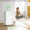 1500 Sq.ft Dehumidifier for Basement, Trazico 21 Pint Quiet Dehumidifiers for Home with Drain Hose, Smart Humidity Control, 3 Modes, 24H Timer, Auto Defrost, for Large Room, Bedroom, and Bathroom