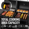 2-Burner Gas and Charcoal Grill Combo with Offset Smoker & Side Burner, 34,000 BTU Dual Fuel Grill, 1020 Sq. In. Cooking Area, Ideal for Outdoor Cooking, Black, ZH3005Y-SC