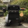 3 Burner Propane Gas Grill with Side Burner, Porcelain-Enamel Main Body and Lid, Propane BBQ Grill with 38,000 BTUs Output & Side Table for Patio, Backyard, Poolside Gatherings