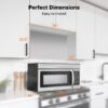 30" Over the Range Microwave Oven, ThermoMate 1.7 Cu. Ft. Capacity Microwave Over the Stove with One Touch, 1000 Cooking Watts, 300 CFM, 10 Power Levels, LED Lighting, Stainless Steel
