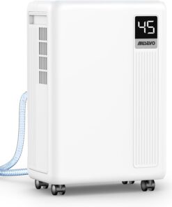 30 Pint Dehumidifier for Basement, 2500 Sq. Ft Dehumidifiers for Home with Drain Hose, 3 Modes, Smart Humidity Control, 24H Timer, 0.52 Gal Water Tank, for Whole House, Bedroom, Bathroom, Garage, Rv