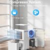 30 Pint Dehumidifier for Basement, 2500 Sq. Ft Dehumidifiers for Home with Drain Hose, 3 Modes, Smart Humidity Control, 24H Timer, 0.52 Gal Water Tank, for Whole House, Bedroom, Bathroom, Garage, Rv