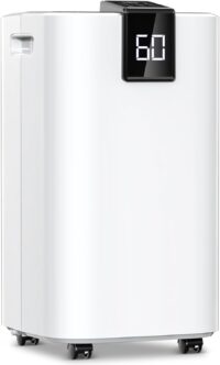 3500 sq.ft Dehumidifier for Basement, Trazico 40 Pint Dehumidifiers for Home with Drain Hose, Smart Humidity Control, 24H Timer, Auto Defrost, Ideal for Large Room, Bathroom, Bedroom, Garage, Black
