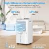 3500 sq.ft Dehumidifier for Basement, Trazico 40 Pint Dehumidifiers for Home with Drain Hose, Smart Humidity Control, 24H Timer, Auto Defrost, Ideal for Large Room, Bathroom, Bedroom, Garage, Black