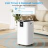3500 sq.ft Dehumidifier for Basement, Trazico 40 Pint Dehumidifiers for Home with Drain Hose, Smart Humidity Control, 24H Timer, Auto Defrost, Ideal for Large Room, Bathroom, Bedroom, Garage, Black