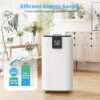 3500 sq.ft Dehumidifier for Basement, Trazico 40 Pint Dehumidifiers for Home with Drain Hose, Smart Humidity Control, 24H Timer, Auto Defrost, Ideal for Large Room, Bathroom, Bedroom, Garage, Black