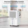 4,000 Sq.ft Dehumidifier for Basement, 45 Pint Dehumidifiers for Home with Drain Hose, Smart Humidity Control, Auto Defrost, Auto Restart, 24H Timer, for Bedroom, Bathroom, RV, Garage