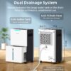 5000 Sq. Ft Dehumidifiers for Home and Basement, 52 Pint/Day Dehumidifier with Drain Hose, 3 Modes, 24H Timer, Auto Defrost, Child Lock, for Bedroom, Garage, RV, Large Room, Humid Summer, Rainy Season