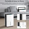 5000 Sq. Ft Dehumidifiers for Home and Basement, 52 Pint/Day Dehumidifier with Drain Hose, 3 Modes, 24H Timer, Auto Defrost, Child Lock, for Bedroom, Garage, RV, Large Room, Humid Summer, Rainy Season