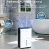 5000 Sq. Ft Dehumidifiers for Home and Basement, 52 Pint/Day Dehumidifier with Drain Hose, 3 Modes, 24H Timer, Auto Defrost, Child Lock, for Bedroom, Garage, RV, Large Room, Humid Summer, Rainy Season