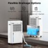 5000 Sq. Ft Dehumidifiers for Home and Basement, Max 95 Pint/Day Dehumidifier with Drain Hose, Compressor Dehumidifier with Humidity Control, 24H Timer & Child Lock, for Bedroom, Large Rooms