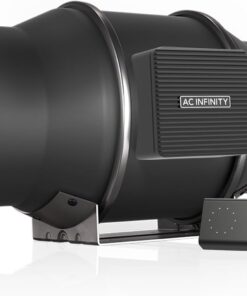 AC Infinity CLOUDLINE PRO S6, Quiet 6” Inline Duct Fan with Speed Controller - EC Motor Ventilation Exhaust Fan for Heating Cooling Booster, Grow Tents, Hydroponics
