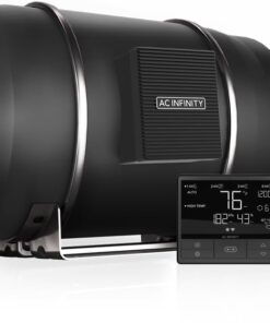 AC Infinity CLOUDLINE PRO T12, Quiet 12” Inline Duct Fan with Temperature Humidity VPD Controller, WiFi Integrated App Control - Ventilation Exhaust Fan for Heating Cooling, Grow Tents, Hydroponics