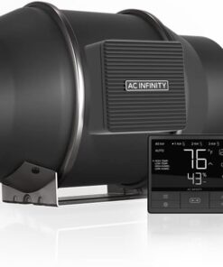 AC Infinity CLOUDLINE PRO T6, Quiet 6” Inline Duct Fan with Temperature Humidity VPD Controller, WiFi Integrated App Control - Ventilation Exhaust Fan for Heating Cooling, Grow Tents, Hydroponics
