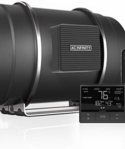 AC Infinity CLOUDLINE PRO T8, Quiet 8” Inline Duct Fan with Temperature Humidity VPD Controller, WiFi Integrated App Control - Ventilation Exhaust Fan for Heating Cooling, Grow Tents, Hydroponics