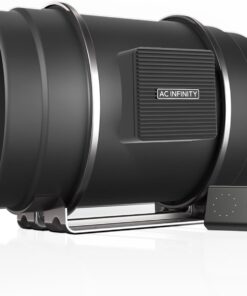AC Infinity CLOUDLINE S8 PRO, Quiet 8” Inline Duct Fan with 10-Speed Controller, EC-Motor Ventilation Exhaust Fan for Heating Cooling Booster, Grow Tents, Hydroponics