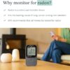 Airthings 325 Corentium Home 2 Smart Digital Radon Detector - Portable and Easy-to-use Radon Testing with Bluetooth connectivity and Humidity & Temperature Sensors