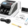 Aneken Money Counter Machine with Value Count, Dollar, Euro UV/MG/IR/DD/DBL/HLF/CHN Counterfeit Bill Detectors，Add and Batch Modes, Cash Counter with LCD Display