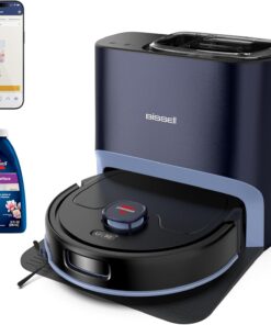 Bissell FlexClean FurForce Robot Vacuum & Mop with No Tangle Pet Brush Roll, LiDAR Navigation & Liftable Pad for Pet Hair Removal on Hard Floors & Rugs, 180min Runtime 60-Day Dust Collection, 4270L