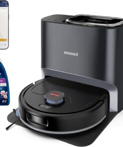 Bissell FlexClean Robot Vacuum & Mop with No Tangle Pet Brush Roll, LiDAR Navigation & Liftable Pad for Pet Hair Removal on Hard Floors & Rugs, HEPA Filtration and Self-Empty Base, 4270
