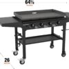 Blackstone 1554 36” Omnivore Griddle with Folding Side Shelves, Powder Coated Steel, Black
