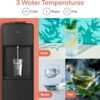 Brio 130 Series Bottom Load Water Cooler Dispenser for 5 Gallon Bottles, Hot, Room & Cold, Great for Home or Office, Child Safety Lock, Empty Bottle Alert, Energy Star 3.0, Black