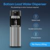 Brio Bottom Loading Water Cooler Dispenser for 5 Gallon Bottles - 3 Temperatures with Hot, Room & Cold Spouts, Child Safety Lock, LED Display with Empty Bottle Alert, Stainless Steel