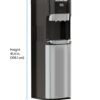 Brio Bottom Loading Water Cooler Dispenser for 5 Gallon Bottles - 3 Temperatures with Hot, Room & Cold Spouts, Child Safety Lock, LED Display with Empty Bottle Alert, Stainless Steel