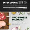 CHEF iQ Sense | Smart Wireless Meat Thermometer | 2 Ultra-Thin Probes | WiFi Unlimited Range | 1000°F Heat Safe | 5 Sensors | BBQ, Grill, Oven, Smoker, Air Fryer | Gen3 | White