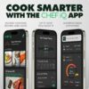 CHEF iQ Sense | Smart Wireless Meat Thermometer | 2 Ultra-Thin Probes | WiFi Unlimited Range | 1000°F Heat Safe | 5 Sensors | BBQ, Grill, Oven, Smoker, Air Fryer | Gen3 | White