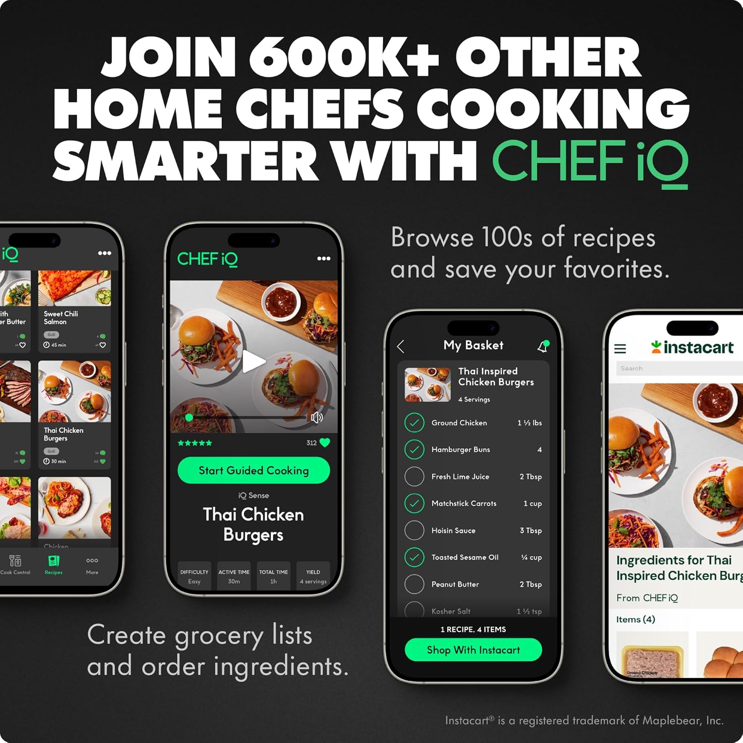 CHEF iQ Sense Smart Wireless Meat Thermometer 4 Ultra-Thin Probes WiFi Unlimited Range 1000°F Heat Safe 5 Sensors BBQ, Grill, Oven, Smoker, Air Fryer Gen3 Black39 CHEF iQ Sense | Smart Wireless Meat Thermometer | 4 Ultra-Thin Probes | WiFi Unlimited Range | 1000°F Heat Safe | 5 Sensors | BBQ, Grill, Oven, Smoker, Air Fryer | Gen3 | Black
